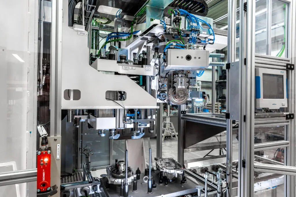 Innenansicht des Messsystems zur dynamischen Erfassung der realen Lagervorspannung im Elektroantrieb unter Montagebedingungen.